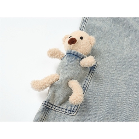 Jeans Women's high waisted casual slimming design wide leg pants - Picture 4 of 6